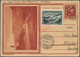 15075 Liechtenstein - Ganzsachen: 1931, 20 Rp. Bildpost GSK Bild Bendern Mit 1 Fr. Zeppelin Als ZuF Mit Ro - Entiers Postaux