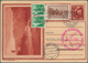 15076 Liechtenstein - Ganzsachen: 1936, 20 Rp. Bildpost GSK Bild Bendern ( 2 Kl. Einrisse Oben) Mit ZuF Un - Entiers Postaux