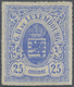 15092 Luxemburg: 1865, 25 C. Blue, Perfectly Rouletted Unused Stamp With Original Gum, Sign. Mi 1.400, - ? - Sonstige & Ohne Zuordnung