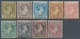 15175 Monaco: 1885, Definitives Charles III., 1c. To 75c. And 5fr., Nine Values In Fresh Colour, Mint (lar - Ungebraucht