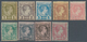 15175 Monaco: 1885, Definitives Charles III., 1c. To 75c. And 5fr., Nine Values In Fresh Colour, Mint (lar - Neufs