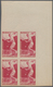 15199 Monaco: 1948, 10 Fr. + 15 Fr. Rotlila Als Postfrischer, Ungezähnter 4-er Block. - Ungebraucht