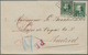 15234 Niederlande: 1869, 2 X 20 C Dark Green Willem III., Tied By Numeral Dot-cancel "91", Multiple Franki - Briefe U. Dokumente