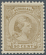 15241 Niederlande: 1894, 50 C. Hellolivbraun, Königin Wilhelmina, Taufrisches Exemplar, äußerst Minimale F - Briefe U. Dokumente