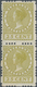 15247 Niederlande: 1924, 25 C. Wilhelmina, Postfr. Senkr. Paar, Sehr Seltene Rollenzähnung Mitte 2 Gaats S - Briefe U. Dokumente