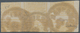 15284 Österreich: 1850. Waagr. 3er-Streifen 1 Kr Gelb Wappen, Aufrechtstehender, Doppelseitiger Druck, Sta - Neufs