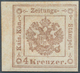 15593 Österreich - Zeitungsstempelmarken: 1859, Zeitungsstempelmarke 4 Kr Braun, Kurzes Linkes Randstück, - Zeitungsmarken