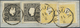15605A Österreich - Lombardei Und Venetien: 1859, 2 So. Gelb Und 3 So Schwarz Type II, Je Zwei Exemplare Au - Lombardo-Venetien
