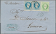 15634 Österreichische Post In Der Levante: 1870, Faltbriefhülle Von SMIRNE Nach Genua Via Brindisi, Franki - Levante-Marken