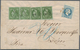 15636 Österreichische Post In Der Levante: 1868, 10 Kr. Blau Mit L2 "CANEA 20.MAR.(74)" Auf Kpl. Faltbrief - Levante-Marken