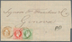 15641 Österreichische Post In Der Levante: 1867, 15 So. Braun, 5 So. Karminrot Und 3 So. Grün Je Mit EKr. - Levant Autrichien