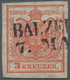 15706 Österreich - Stempel: BALZERS (Liechtenstein): 1850, 3 Kr. Rot HP Allseits Voll- Bis Breitrandig Mit - Machines à Affranchir (EMA)