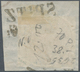 15746 Österreich - Stempel: SPITZ (Niederösterr.): 1850, 3 Kr. Rot Allseits Voll- Bis Breitrandig Auf Brie - Maschinenstempel (EMA)