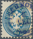 15752 Österreich - Stempel: 1863/64, 10 Kr. Blau, Weit Gezähnt Mit Seltenem ULTRAMARIENBLAUEM K1 TISCHNOW( - Maschinenstempel (EMA)