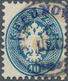 15752 Österreich - Stempel: 1863/64, 10 Kr. Blau, Weit Gezähnt Mit Seltenem ULTRAMARIENBLAUEM K1 TISCHNOW( - Machines à Affranchir (EMA)