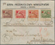 15798 Polen: 1921, RD CROSS, Four Values Complete On Bankletter Value "2000,- Mk" From GRODNO To Bialystok - Briefe U. Dokumente