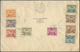 15799 Polen: 1925, 50 Gr Purple Definitive Stamp Together With Complete Airmail Set "Plane Over Warszaw" O - Briefe U. Dokumente