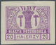 15814 Polen - Bestellpostanstalten: PRZEDBORZ 1918, Imperforate Proof With 20h. Violet On Front And 5h. Re - Autres & Non Classés