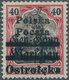 15815 Polen - Lokalausgaben 1915/19: 1918, Ostro??ka, 40pf. Black/carmine, Ovp. Type I, Well Perforated, M - Autres & Non Classés