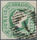 15848 Portugal: 1853, Queen Maria II. 50 R. Green, Good To Wide Margin All Around, Used With Numeral "1", - Lettres & Documents