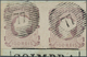 15852A Portugal: 1853, "100 Reis", Außergewöhnlich Schönes Luxuspaar Je Glasklar Gestempelt "77", Die Empfi - Lettres & Documents