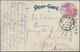 15984 Russland - Schiffspost: 1910/1915, 3 K Red, Tied By Violet Oval Maritime Dater VLADIVOSTOK-SHANHGAI - Altri & Non Classificati