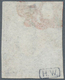 16037 Schweiz - Zürich: 1843 Zürich 6 Rp. Schwarz, Type II Mit "schwarzem Punkt In Der 6 Und Oberer Randli - 1843-1852 Timbres Cantonaux Et  Fédéraux