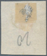 16057 Schweiz: 1850 Rayon II 10 Rp. Schwarz/rot/gelb, Type 5 Vom Stein E-LO Mit 'Plattenfehler' "Obere Ran - Ungebraucht