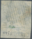 16071 Schweiz: 1854, 10 Rp. Preußischblau, Münchner Druck Auf Dünnem Papier Mit Grünem Seidenfaden, Weissr - Neufs