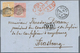 16081 Schweiz: 1856, Kompletter Faltbrief Von Basel Nach Strasbourg, Frankiert Mit Strubel 15 Rp. Lilarosa - Neufs