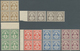 16095 Schweiz: 1894/1906: Postfrischer Satz 4er-Blocks Bzw. Zweier Paare (3 Rp.), 10 Rp. Mit Schmalem Kont - Neufs