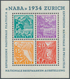 16110 Schweiz: 1934, NABA - Block Postfrisch, Mi. 800,- Euro - Ungebraucht