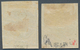 16171 Serbien: 1866, 1 Pa. Deep Green On Deep-rose Paper, 2 Diff. Shades Unused With Hinge On Paper, Fine, - Serbie