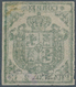 16245 Spanien: 1854, 2 Cuartos Green On Thin White Paper With Wide Margins All Around, Unused Without Gum - Oblitérés