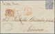 16250 Spanien: 1874, 50 C Ultramarine, Single Franking On Folded Letter Cover From Barcelona With Manuscri - Oblitérés