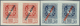16259 Spanien: 1936, Philatelic Exhibition Airmails, 10c. Red And 15c. Blue, Horiz. Pairs, Unmounted Mint. - Gebraucht