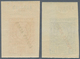 16260 Spanien: 1936, Philatelic Exhibition Airmails, 10c. Red And 15c. Blue, Top Marginal Copies With Shee - Oblitérés