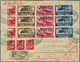 16279 Triest - Zone A: 1945/1947, Spectacular Franking With 28 Stamps, Consisting Of 3 Each 2 L, 5 L, 10 L - Neufs