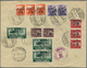 16279 Triest - Zone A: 1945/1947, Spectacular Franking With 28 Stamps, Consisting Of 3 Each 2 L, 5 L, 10 L - Ungebraucht