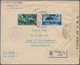 Delcampe - 16280 Triest - Zone A: 1945/1947, Group Of 3 Covers: 25 L Blue And 50 L Green Airmail Stamps (Mi.29, 31), - Neufs