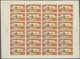 16320 Türkei: 1918, France Air Mail In The Levant : 2 Francs Complete Sheet With Margins, Progressive Plat - Briefe U. Dokumente