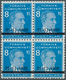 16347 Türkei: 1938, 8 Krs. Light Blue Atatürk Mourning Issue Block Of Four, Mint Never Hinged, Very Fine R - Lettres & Documents