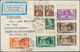 16448 Vatikan: 1938, 2 X 25 C Brown And 50 C Green Airmail Stamps Together With 5 Stamps "archaeological C - Lettres & Documents