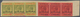 16619 Zypern: 1923. KGV 10sh "Specimen" And £1 "Specimen" Each In Horizontal Strips Of 3 Mounted On One UP - Sonstige & Ohne Zuordnung