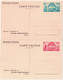 1938 - LOT De 2 CARTES POSTALES ENTIERS POSTAUX "MEMORIAL AUSTRALIEN DE VILLERS BRETONNEUX" NEUVES - Cartes Postales Types Et TSC (avant 1995)