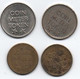 Lot 4 Jeutons  Coin Meter Tokin - Autres & Non Classés