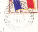 Cachet "Porte - Hélicoptères Jeanne D'Arc" Circulé 1967 Sur Timbre "Franchise Militaire" Drapeau Tricolore, CP Jeanne D' - Cachets Militaires A Partir De 1900 (hors Guerres)