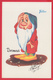 CPSM- WALT DISNEY - " DORMEUR " - Chocolat TOBLER **SUP** - 2 SCANS - Disneyworld