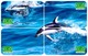 DOLPHIN 3 PUZZLE OF 12 PHONE CARDS - Dauphins