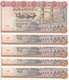 EGYPT 50 PT 1971 P-43 SIG/ ZENDO #14 LOT X5 UNC NOTES */* - Egypt